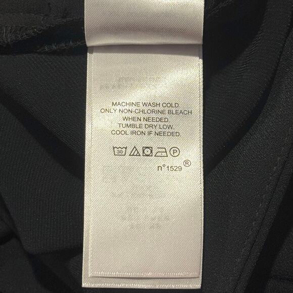 NWT Ralph Lauren Black Label Pants Cropped Wide Leg Pleated Minimalist Black 14 - Picture 5 of 7